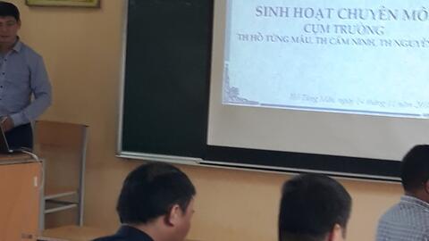 Sinh hoạt chuyên môn cụm trường : TH Hồ Tùng Mậu, TH Nguyễn Trãi, TH Cẩm Ninh